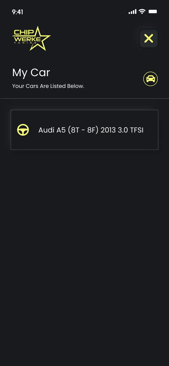 My Car Menu